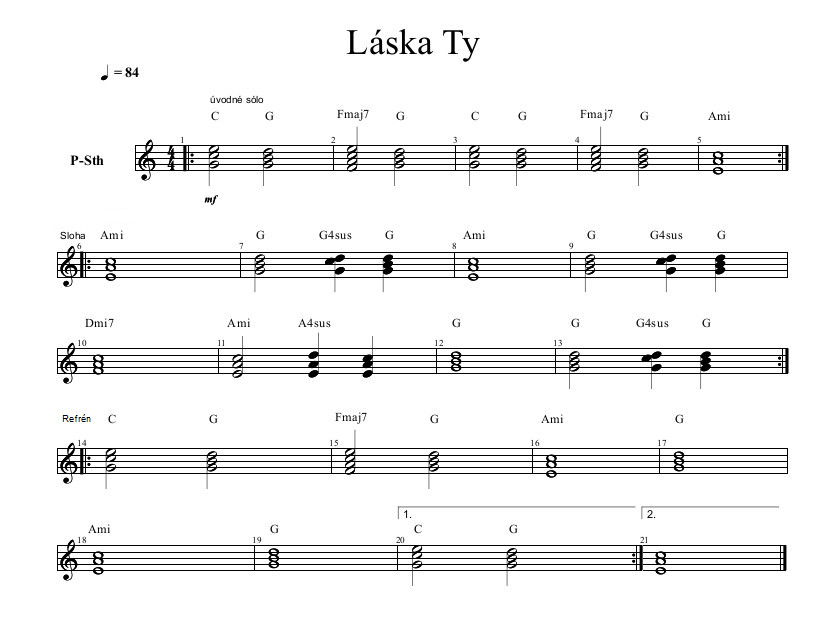 Láska-Ty_akordy_
